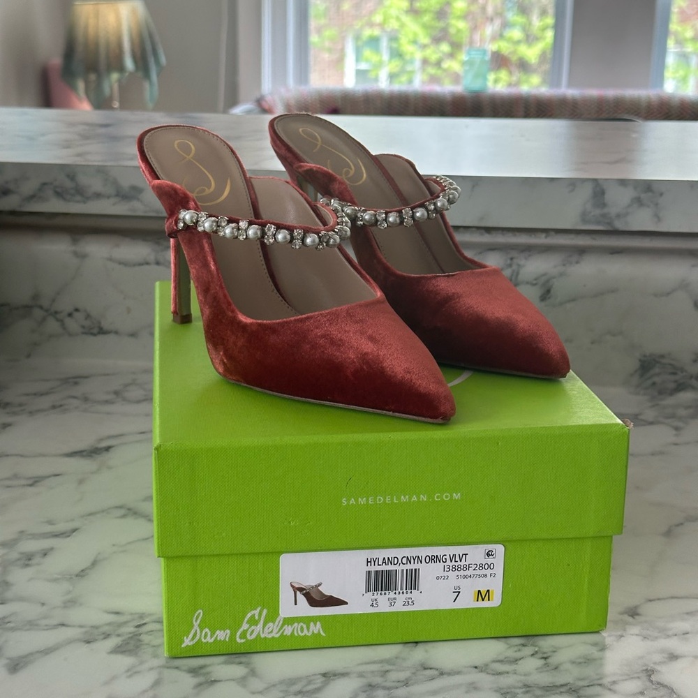 Sam Edelman Hyland Velvet Pointed Toe Mule